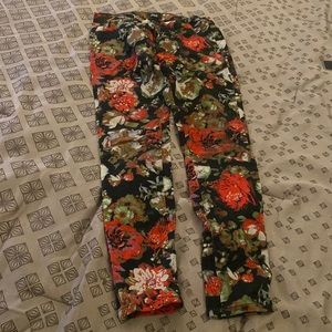 Flower design jeans